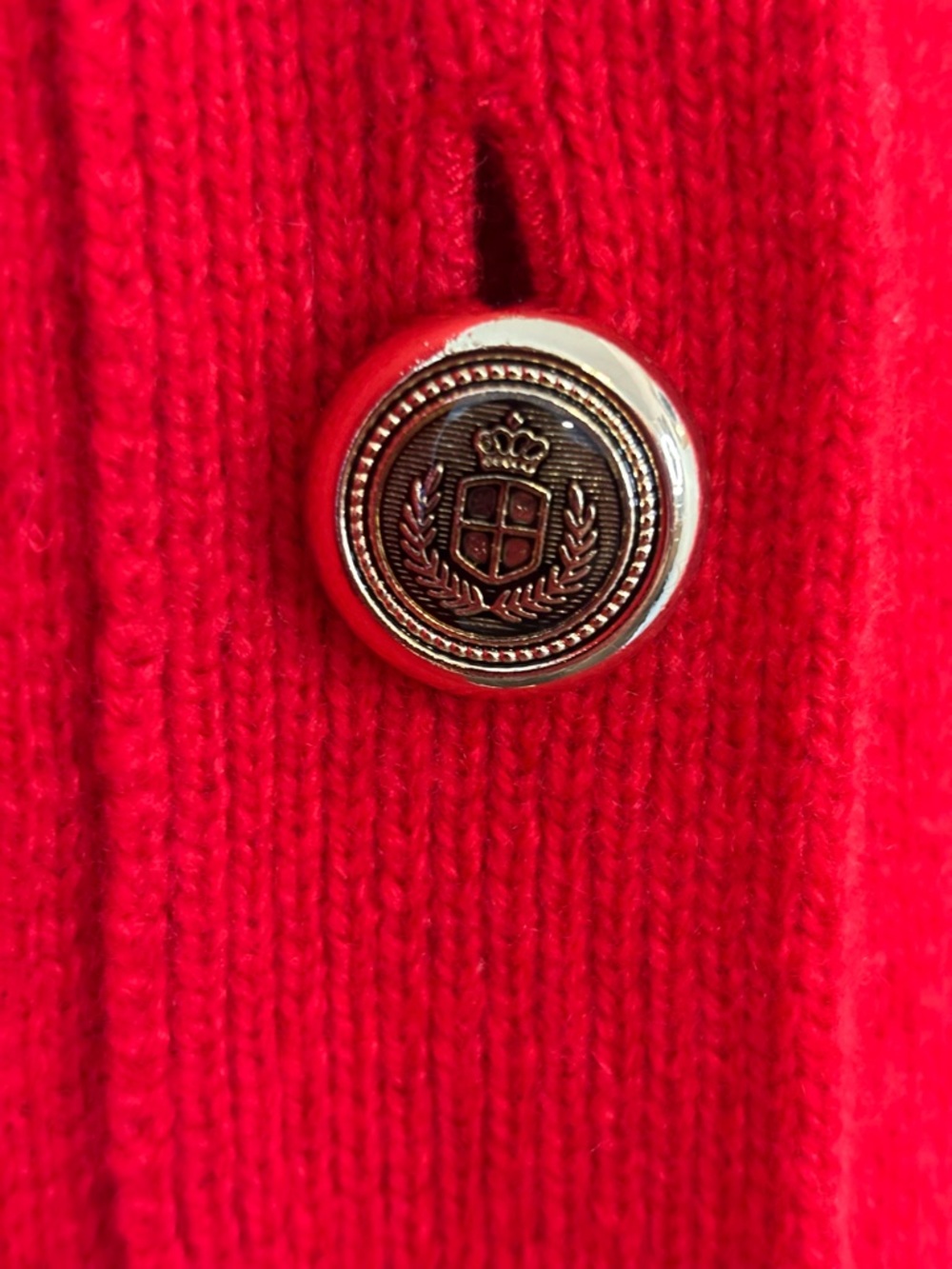Zara 100% Wool Red Oversized V-Neck Button Cardigan Women’s Size Medium - Picture 5 of 10